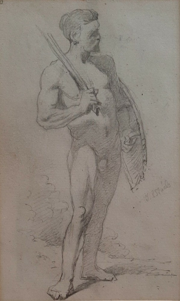JOZEF ISRAELS (1824-1911) , Charcoal on Paper , Two sided portraits, Signed