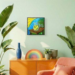 Hand Painted Fresh Lemonade 12×12 Canvas Original Impressionist Painting