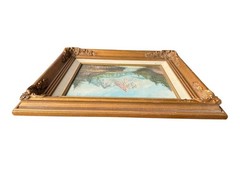 Vintage Oil Painting Mountain Landscape 7.5×9.5 Framed