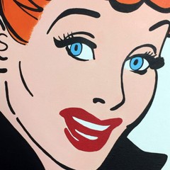 LUCY RICARDO LUCILLE BALL LOVE LUCY COMIC BOOK PAINTING 2