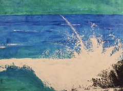 Mark Little Seascape Original￼￼￼XL￼ Painting 81” X 62”Action Abstract￼, Modern