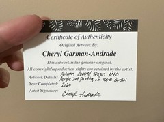 ACEO Original Dot Painting Autumn Covered Wagon by Cheryl Andrade