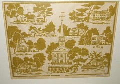 Nancy Arnold Silk Screen on Paper #1 of 20 HISTORIC Norwell MAssachusetts c1970s