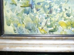 Rare Vintage Louisa Loring Dresel Original Watercolor Signed/Dated 1938
