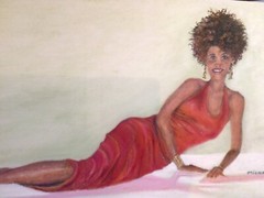 Whitney Houston Oil Painting Only One