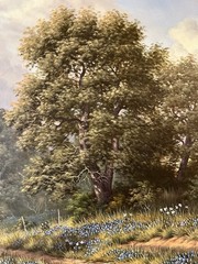 LG Bluebonnet Oil Painting-TX Listed Artist Judy Gibson-Texas Hill Country