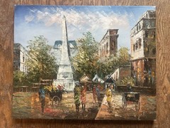 Impressionist Painting – European Street Scene