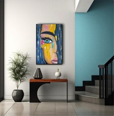 ORIGINAL Oil Painting 24×16 Contemporary Wall Art Women Portrait Handmade