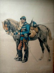 Vintage Military Art – Circa 1860 Calvary – French / Confederate Saber