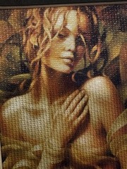 ACEO Original Watercolor, Fantasy, Woman, Sexy. After Arthur Braginski “Nuda”.