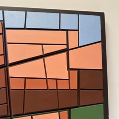 Vintage Abstract Sculpture Painting Cubist Cubism Modernism Mystery Art Op