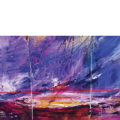 Abstract Art Design by Sarah Wahl 1-Piece Unframed Canvas Drawing Print Abstract