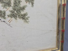 Chinese Painting On Silk Professionally Framed 12 1/4 X 12 1/4″
