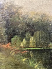 Oil/Panel School French Xixth View Italy-Les-Lys Melun Paris France