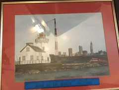 Rare OOAK Original Art Watercolor „CLEVELAND WEST PIER HARBOR LIGHTHOUSE“ Framed