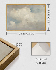 Framed Canvas Wall Art Vintage Decor, Home Decor Classical Oil Paintings Sky Clo