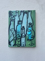 Vino wine pleasure acrylic picture wallart canvas 40×30 orig ZM expressive art