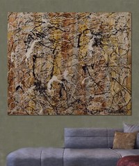 Jackson Pollock style￼ Artist Canvas￼ painting￼ 72”X 60”Abstract,Modern,XL,6ft