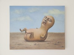 Rod Henderson Original Surrealist Painting „The Foundling“