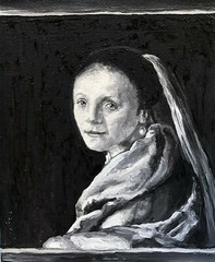 Vermeer Reproduction Original Oil Painting Art Canvas Woman Portrait Artist 4x5i