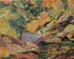 Art Original Oil Painting by RM Mortensen „Sum Of The Parts“ Landscape 8″ x 10″