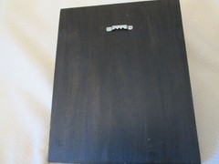 Rosemaled Black Wood Plaque Norwegian Painting Rosemaling