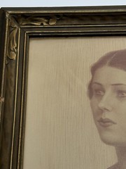ANTIQUE DRAWING PORTRAIT WOMAN WIFE OF EVERETT GEE JACKSON EILEEN LISTED FAMOUS
