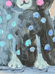 Plants Flowers Oil Painting 15x20cm Cat Vase Painting on Painting Board