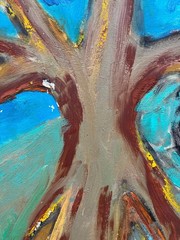 Expressionist Rolf Gjedsted Abstract Figure Composition Modern Art Painting