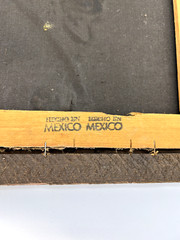 Black Velvet Painting Mexican Boy in a Sombrero Pulling Donkey? Vintage
