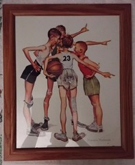 ONE NORMAN ROCKWEL PAINTING,KNOWN AS FOUR SPARKLING BOYS BY ROCKWELL 1951