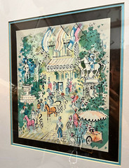 Framed Charles Cobelle Signed Lithograph Art COA 162/500 Titled „Rue De La Paix“
