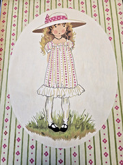 Holly Hobbie Oil Painting Framed 19 x 14.5 inches Set of 2 Paint by Number
