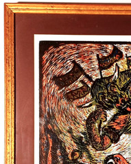 POWERFUL ’91 MEXICAN PRADO VELAZQUEZ SIGNED ORIGINAL LINOCUT STUNNING EL TORITIO