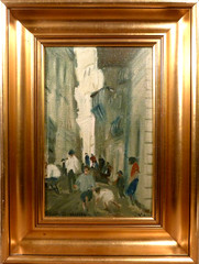 ANDERS HUNE! SCENERY FROM A NARROW STREET IN NEAPLES – ITALY
