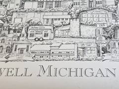 Howell MI Michigan Framed Art Print 55/75 Community Creations Signed Limited