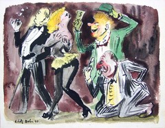 ADOLF DEHN Signed 1947 Original Watercolor – „A Good Girl“