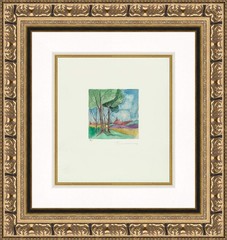 Itzchak Tarkay „Changing Seasons“ Watercolor on Etching, Signed & Framed w/ COA