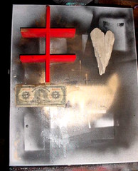 blessing cross lucky money bowl of abundance heart of love blessing art painting