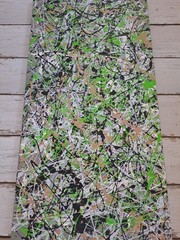 Original Abstract Action Painting Jackson Pollock style on canvas