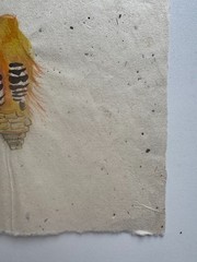 Vintage Watercolor Painting Gold Finch John Matassa OOAK 8 x 8