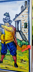J.Roig RARE VTG HandPainted 12 Tiles Barcelona 6″ x 6″ Signed Artist JRoig