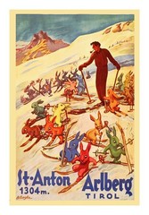 Wholesale Lot Of 10 1930s Skiing Travel Posters All Diffrent Art can Resell