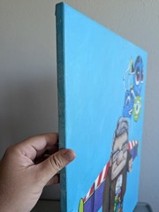 Original Hand Painted Pixar Inspired Canvas Art 24×18 Up Toy Story Nemo