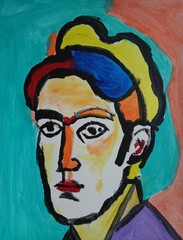 ABSTRACT /EXPRESSIONISM 11×14 Sailor Man Modern Street ART Colorful Painting