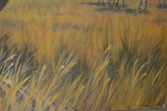 African Art Painting on Canvas Lion & Zebra Kill Serengeti Safari LARGE Art