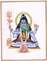 Shiva Spiritual Art Indian Religious Shiv Hindu Deity Painting 7.5×9.5 Inches