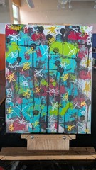 Abstract Graffiti Street Art Painting on Canvas, Unframed, Single Piece