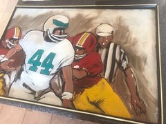36×24” Vintage Painting NFL Football PHILADELPHIA EAGLES WASHINGTON REDSKINS ART