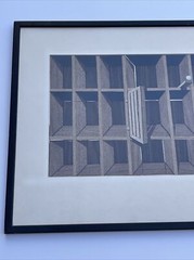 VINTAGE PAINTING MODERNIST SURREALISM REALISM EXPRESSIONISM MID CENTURY HALL